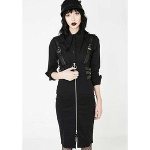 Killstar Black Tempest Pencil Skirt Dolls Kill L